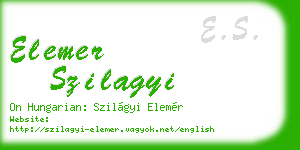 elemer szilagyi business card